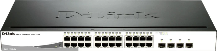 D-Link DGS-1210 Rackmount Gigabit Smart Switch, 24x RJ-45, 4x SFP
