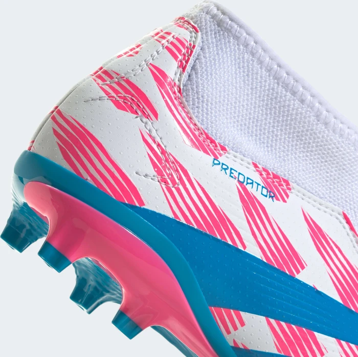 adidas Predator League Laceless FG cloud white/solar blue/solar pink (Junior)