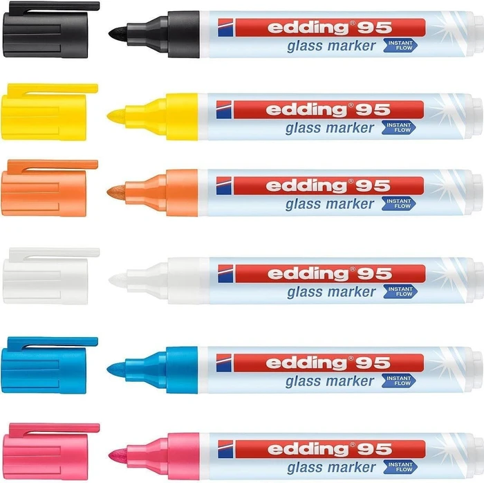 edding 95 Glasmarker sortiert, 6er-Set