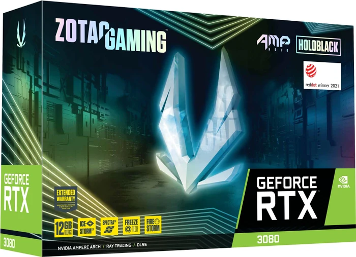 Zotac Gaming GeForce RTX 3080 AMP Holo LHR, 12GB GDDR6X, HDMI, 3x DP