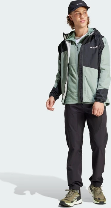 adidas Terrex Xperior Hybrid Rain.RDY Funktionsjacke silver green/black (Herren)