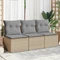 vidaXL Gartensofa/Gartenbox 3-Sitzer mit Kissen Vorschaubild