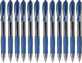 Pilot G2-7 Medium Tintenroller (Mine) blau/transparent, 12er-Pack