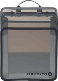 Coocazoo Heftbox faltbar, 3 Fächer, A4, schwarz/transparent