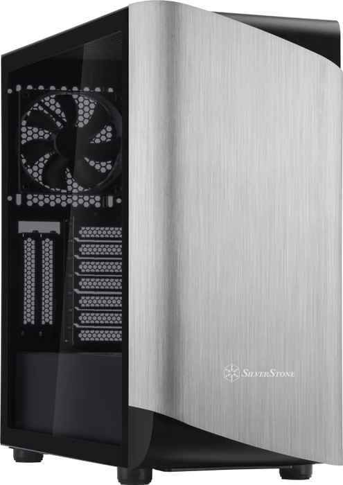 SilverStone Seta A1 Silver, silber, Glasfenster