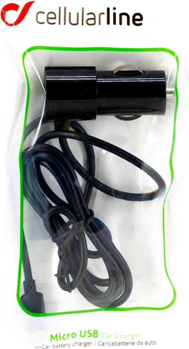 Cellularline Micro USB Car Charger schwarz