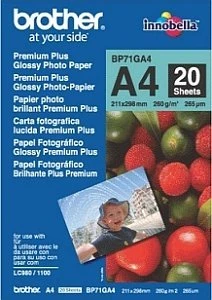 Brother Premium Plus Fotopapier weiß, A4, 260g/m², 20 Blatt