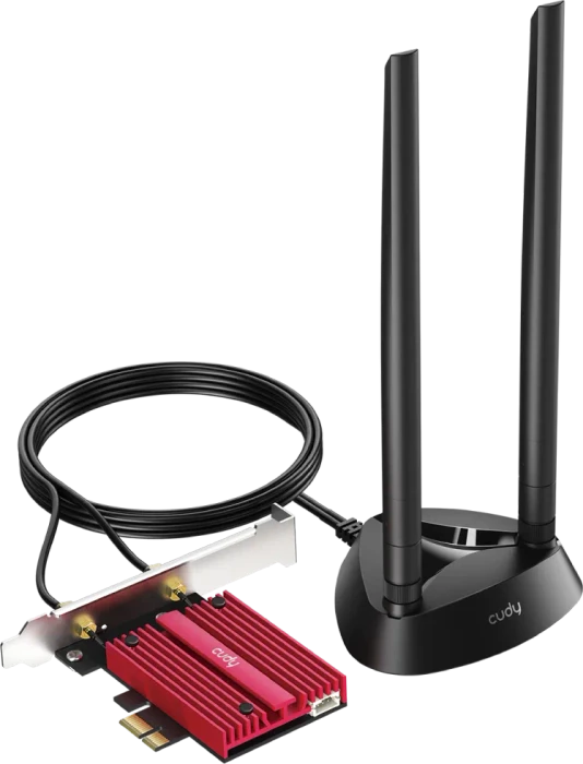 Cudy WLAN-Adapter, Wi-Fi 7, WE9300S, BE9300, 2.4GHz/5GHz/6GHz WLAN, Bluetooth 5.4, PCIe x1
