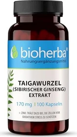 Bioherba Taigawurzel (Sibirischer Ginseng) Extrakt 170mg Kapseln, 100 Stück