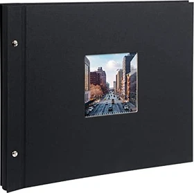Goldbuch Schraubalbum Bella Vista 39x31 schwarze Seiten schwarz