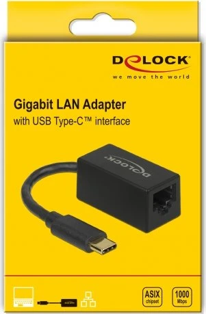 DeLOCK Gigabit LAN-Adapter, RJ-45, USB-C 3.0 [Stecker]