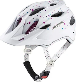 Alpina Carapax Jr. Kinderhelm white polka dots