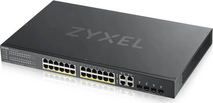 Zyxel GS1920 Rackmount Gigabit Smart Switch, 24x RJ-45, 4x RJ-45/SFP, 375W PoE+