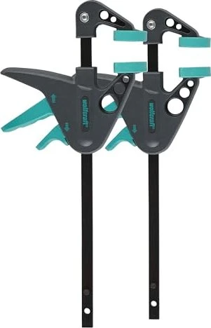 Wolfcraft EHZ Mini Einhandzwinge, 110/40mm, 2 Stück