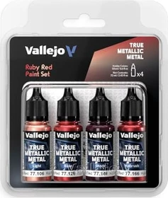 Vallejo True Metallic Metal ruby red Farbset