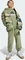 adidas Synthetic Down Allover Print Funktionsjacke tent green/night cargo (Junior) Vorschaubild