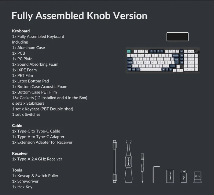 Keychron Q5 Max, Carbon Black, 96%, LEDs RGB, hot-swap, Gateron Jupiter BROWN, USB/Bluetooth, DE