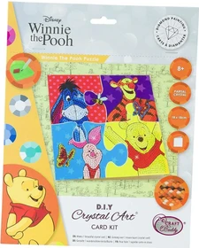 Craft Buddy Crystal Art Card Kit Winnie The Pooh Puzzle