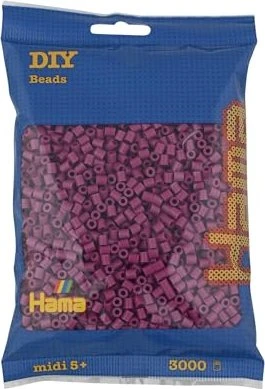 Hama midi Beutel mit Perlen 3000 Stück pflaume