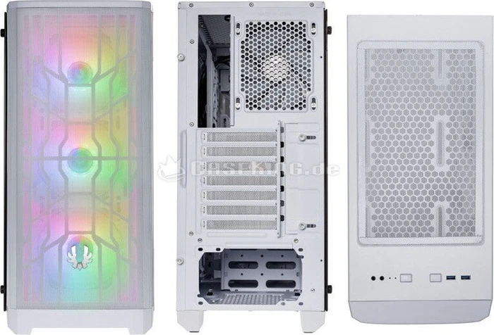 BitFenix Nova Mesh TG 4ARGB, weiß, Glasfenster