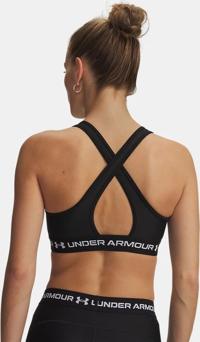 Under Armour Armour Mid Crossback Sport-BH ultimate black/white (Damen)