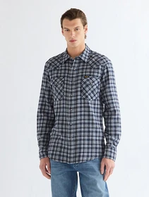 Wrangler Regular Western Hemd langarm deep blue (Herren)