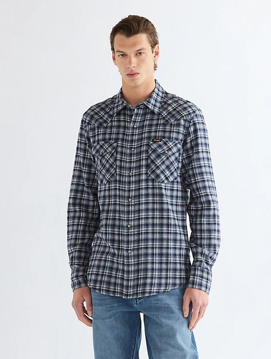 Wrangler Regular Western Hemd langarm deep blue (Herren)