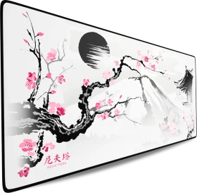 Nyfter Nyfpad 3XL Sakura Premium Gaming Mousepad, 1200x600mm, weiß