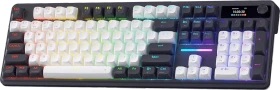 Redragon Terraflare K762 Pro Wireless, White & Blue, LEDs RGB, Mint Mambo, USB/Bluetooth, US
