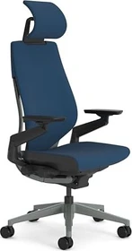 Steelcase Gesture Bürostuhl mit Armlehnen und Kopfstütze, nachtblau