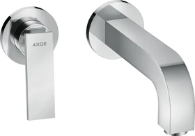 Hansgrohe Axor Citterio 2-Loch Waschbeckenarmatur mit Hebelgriffen und Rosetten 220mm chrom