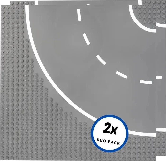 Open Bricks Stapelbare Bauplatte 32x32 Duo Pack Straßenplatte Kurven