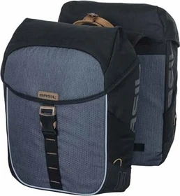 Basil Miles Doppeltasche Gepäcktasche schwarz/grau