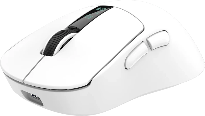 White Shark Gawain Wireless Gaming Mouse mit Ladestation, weiß, USB/Bluetooth