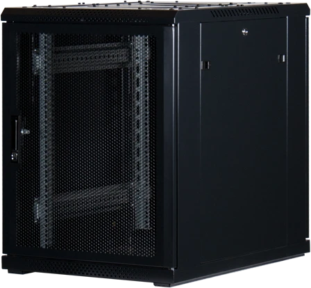 Rockstable 19" Serverschrank 15HE, Gitternetztür, IP2X, schwarz, 800mm tief