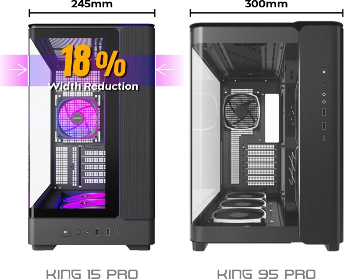 Montech King 15 Pro White, Glasfenster