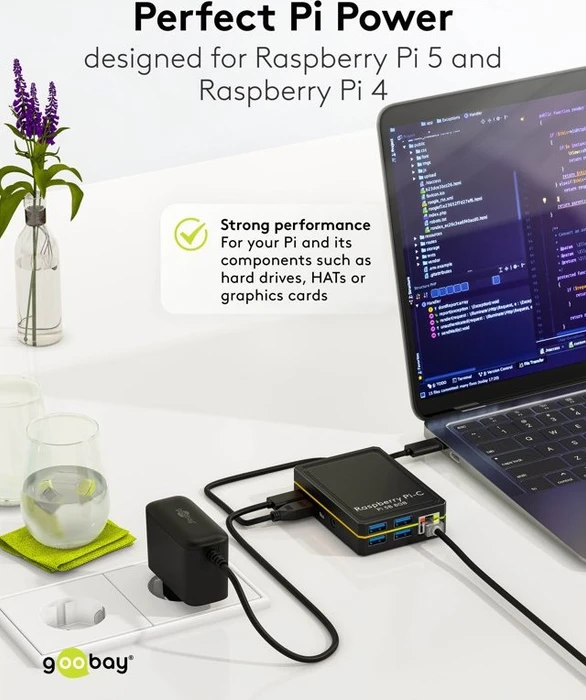 goobay Netzteil für Raspberry Pi 5, 27W, schwarz