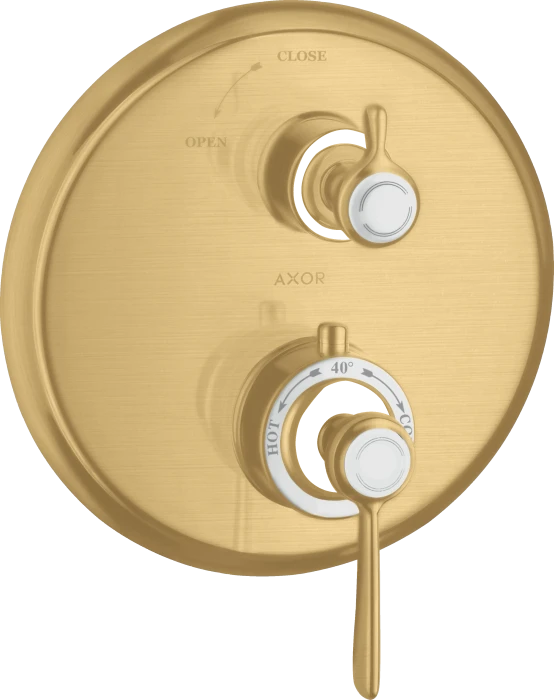 Hansgrohe Axor Montreux Thermostat Unterputz mit Hebelgriff und Absperrventil brushed gold optic