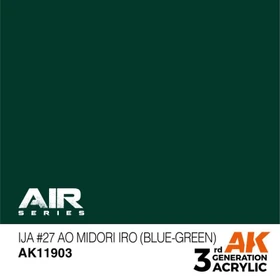AK-Interactive 3rd Gen Acrylic Colors Air Series IJA #27 ao midori iro blue green, 17ml