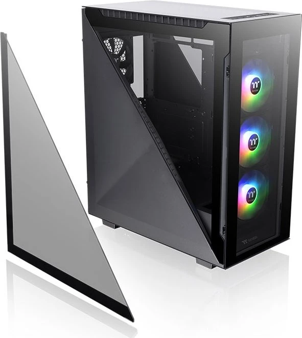 Thermaltake Divider 500 TG ARGB, schwarz, Glasfenster