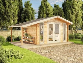 Alpholz Gartenhaus Mirko Modern D 520x350cm natur