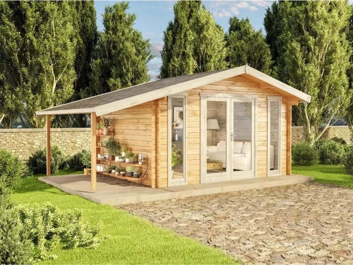 Alpholz Gartenhaus Mirko Modern D 520x350cm natur