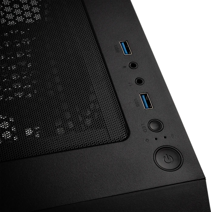 BitFenix Nova Mesh SE TG 4ARGB, schwarz, inkl. 4x Lüfter, Lüfter LED RGB, Glasfenster