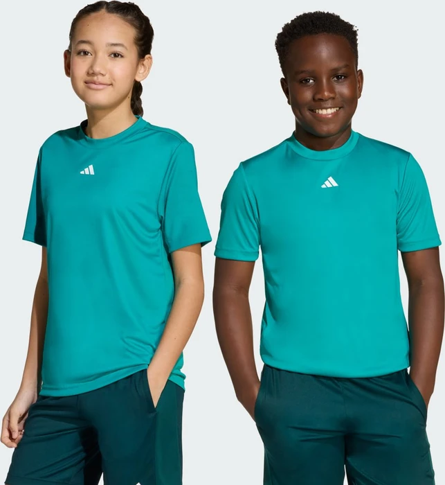 adidas Train Essentials Logo Regular Fit Funktionsshirt kurzarm pure teal/white (Junior)
