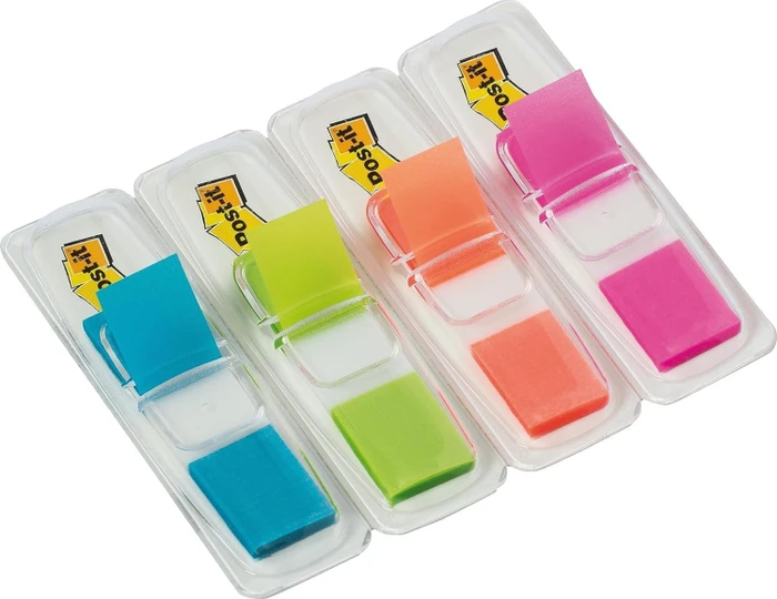 3M Post-it Index Haftindex Mini 683-4, 11.9x43.2mm, glatt, 140 Blatt