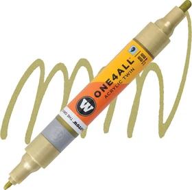 Molotow ONE4ALL Twin 1.5/4mm Acrylmarker gold metallic