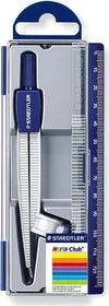Staedtler Noris Club 550 Schulzirkel Metall, Universaladapter, silber/blau, Klappdeckeletui