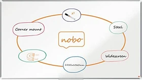 Nobo Whiteboard Premium Plus, Stahl, weiß, 45x60cm