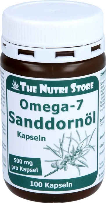 The Nutri Store Omega -7 Sanddornöl Kapseln, 100 Stück