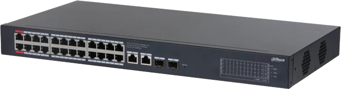 Dahua CS42 Rackmount Gigabit Smart Switch, 24x RJ-45, 2x RJ-45/SFP, 375W PoE++